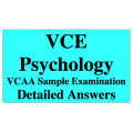 2013-2016 VCE Psychology - Answers to VCAA Sample Exam